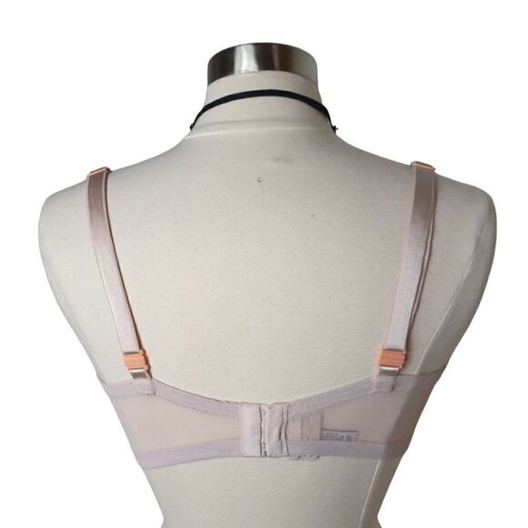 Victoria's Secret 38DDD Bra Pink Lace Demi Lightly Padded Convertible 38DDD - Picture 3 of 7